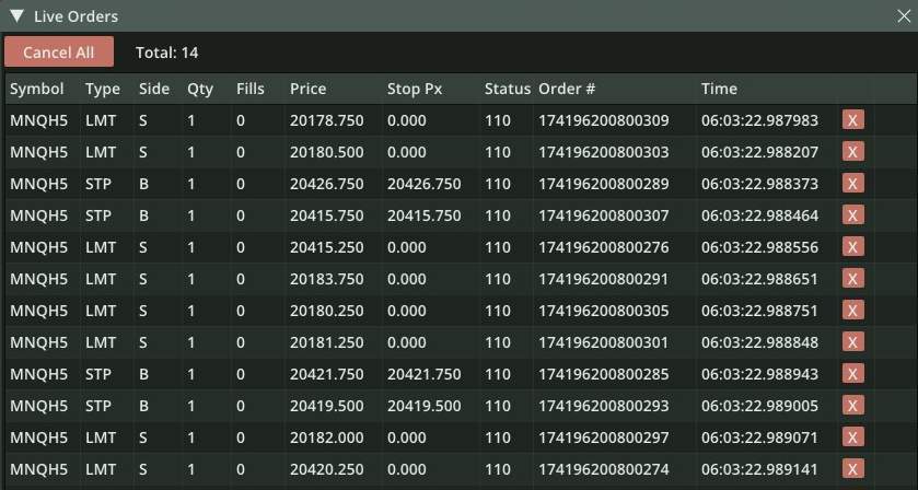 Live Order