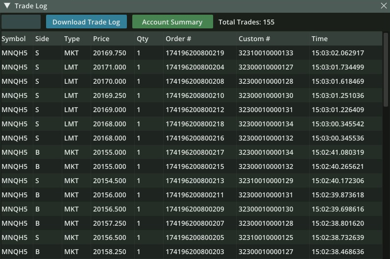 Trade Log